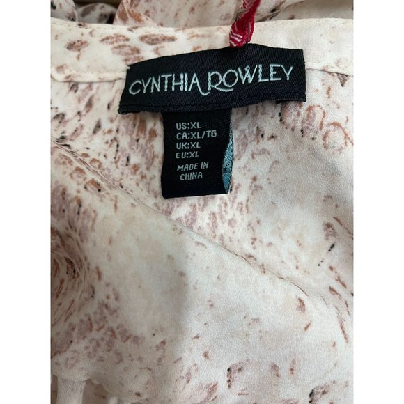 NWT Cynthia Rowley Button Down Casual Light Brown Size XL Women's Blouse - Picture 5 of 9